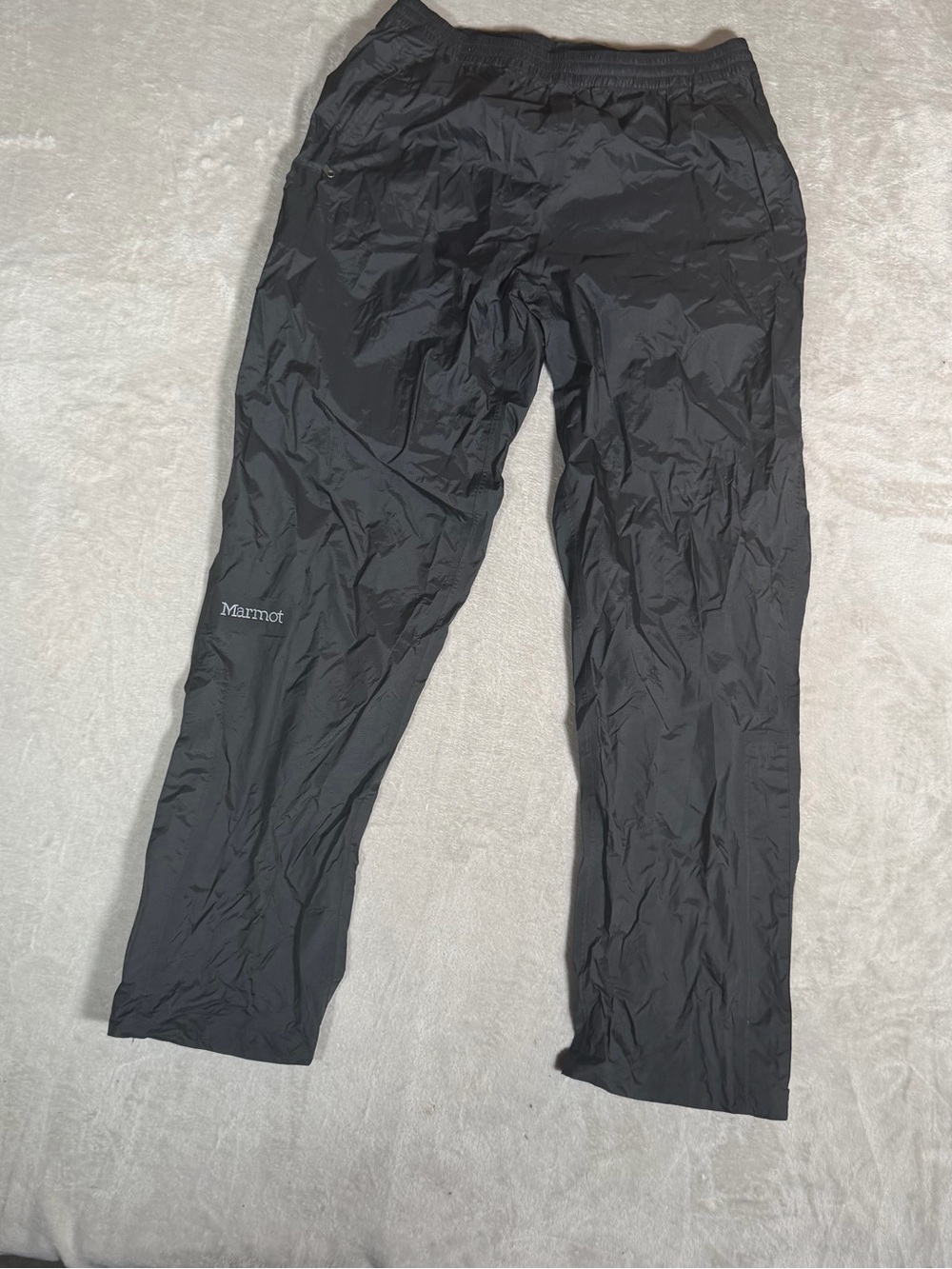 Marmot Black Packable Rain Pants
